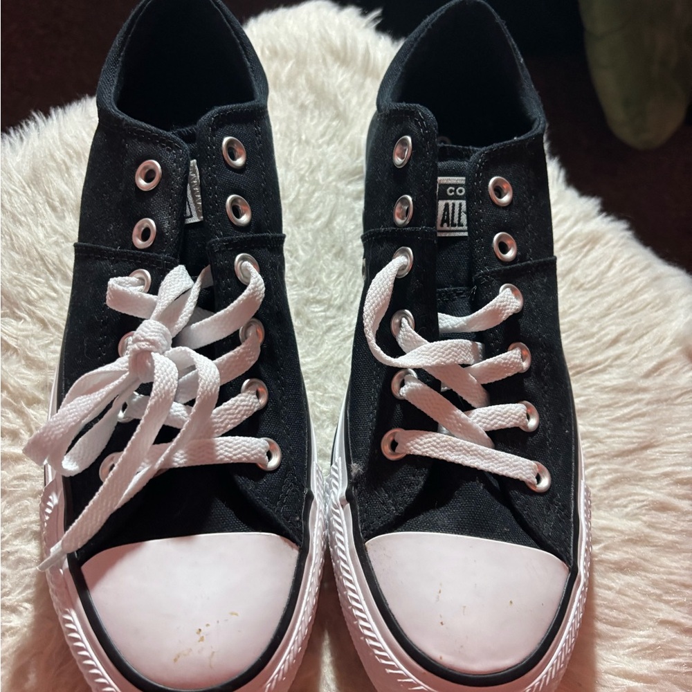 Black and White Low-Top Converse